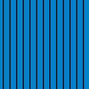 True Blue Pin Stripe Pattern Vertical in Black
