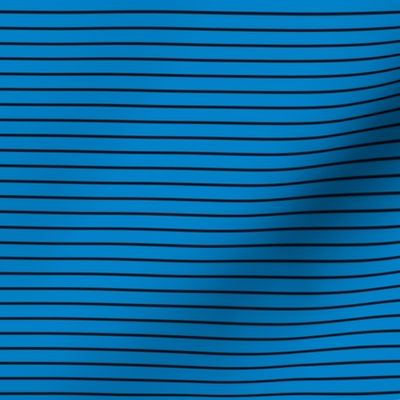 Small True Blue Pin Stripe Pattern Horizontal in Black