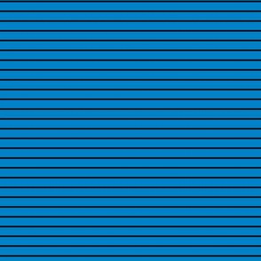 Small True Blue Pin Stripe Pattern Horizontal in Black