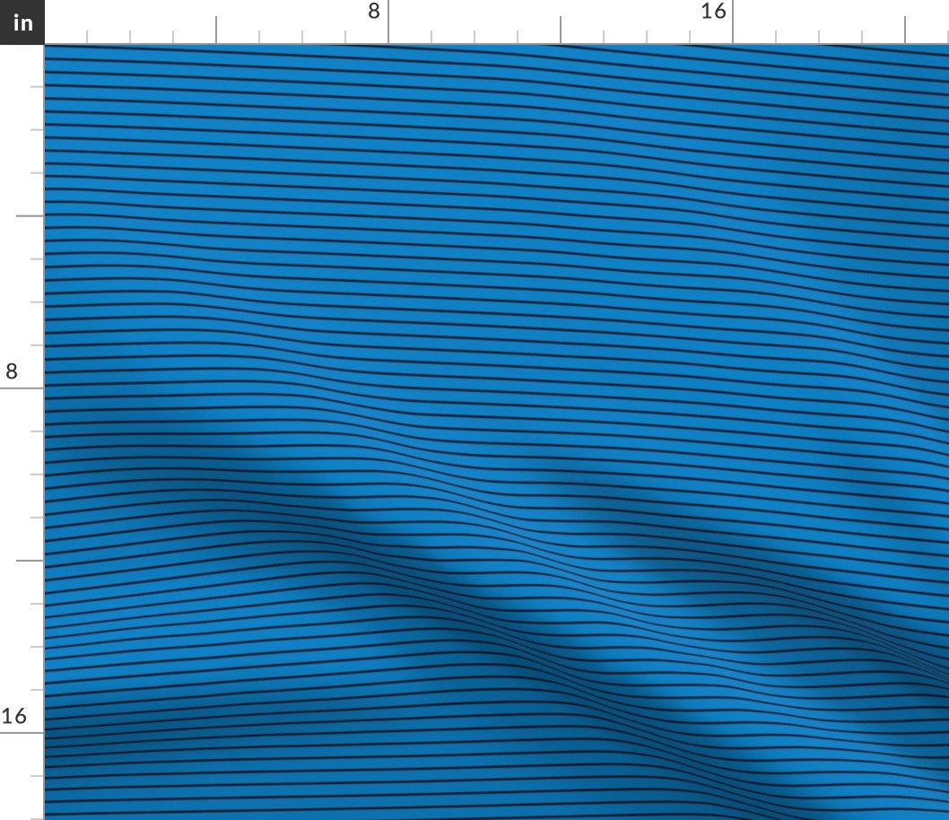 Small True Blue Pin Stripe Pattern Horizontal in Black