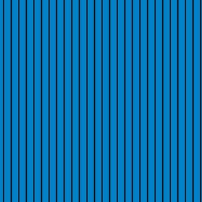 Small True Blue Pin Stripe Pattern Vertical in Black