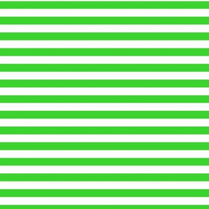 Lime Green Bengal Stripe Pattern Horizontal in White