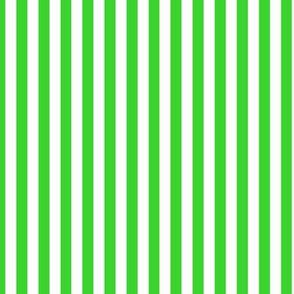 Lime Green Bengal Stripe Pattern Vertical in White