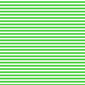 Small Lime Green Bengal Stripe Pattern Horizontal in White