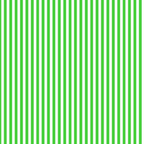 Small Lime Green Bengal Stripe Pattern Vertical in White