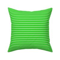 Lime Green Pin Stripe Pattern Horizontal in White