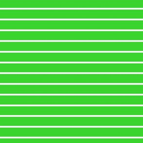 Lime Green Pin Stripe Pattern Horizontal in White
