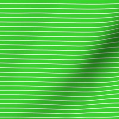 Small Lime Green Pin Stripe Pattern Horizontal in White