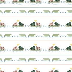  Cute frog on lily pad pattern. 