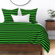 Large Lime Green Awning Stripe Pattern Horizontal in Black