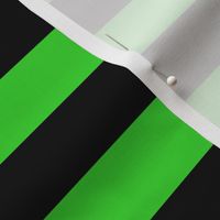 Large Lime Green Awning Stripe Pattern Horizontal in Black