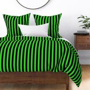 Large Lime Green Awning Stripe Pattern Vertical in Black