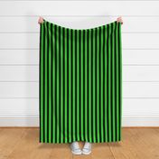 Large Lime Green Awning Stripe Pattern Vertical in Black