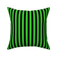 Lime Green Awning Stripe Pattern Vertical in Black