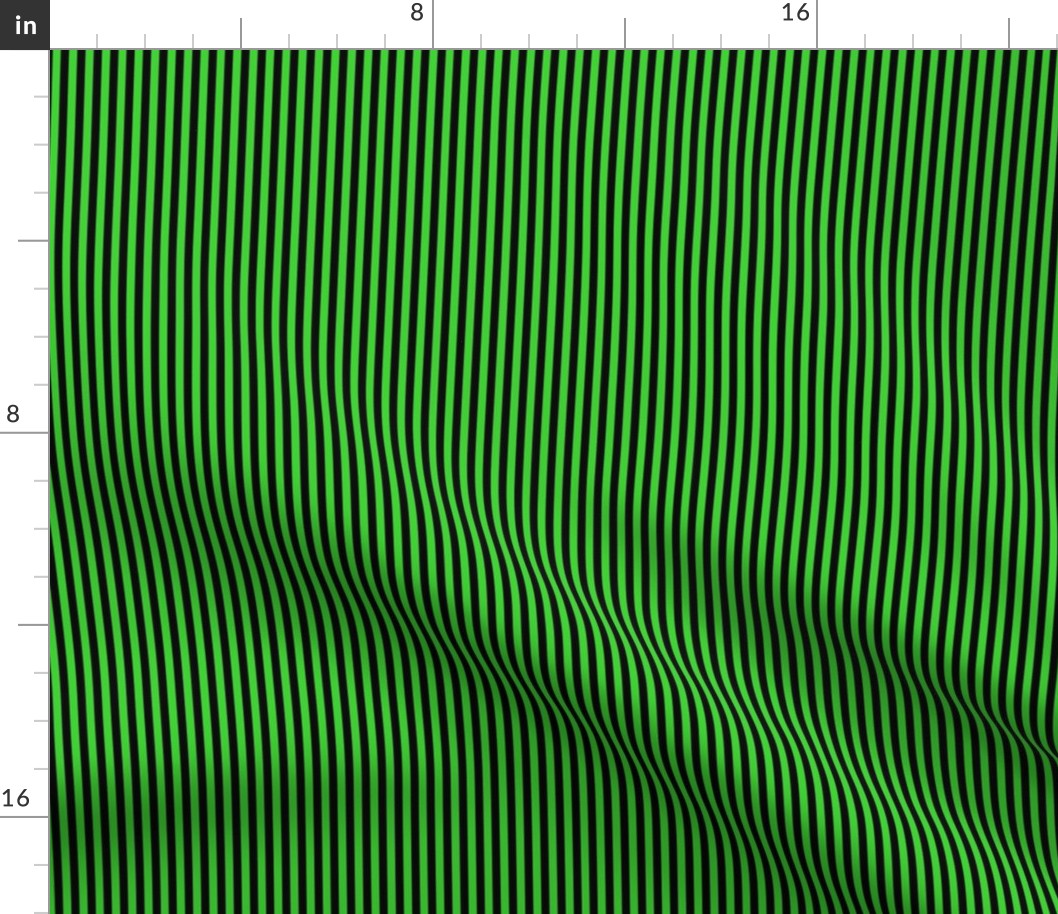 Small Lime Green Bengal Stripe Pattern Vertical in Black