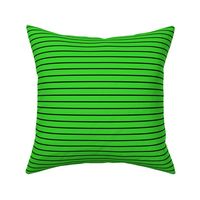 Lime Green Pin Stripe Pattern Horizontal in Black