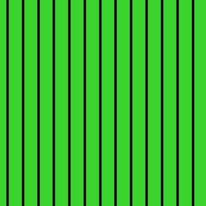 Lime Green Pin Stripe Pattern Vertical in Black