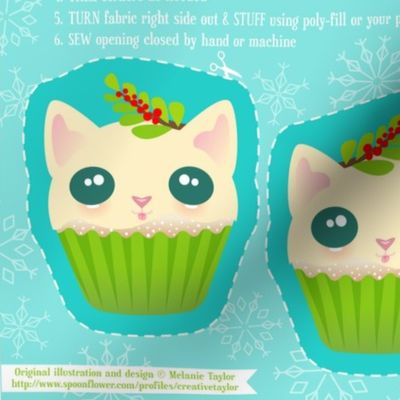 Cut N Sew Holiday Kitty Cupcakes