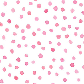 pink watercolor polka dots