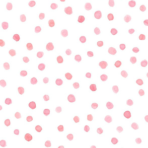 ballerina blush pink watercolor polka dots
