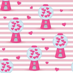 Love Machine Scattered Pink - Pink Stripes