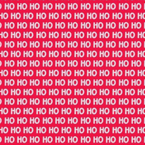 Ho Ho Ho, Merry Christmas, Christmas words on Red  - extra small scale 