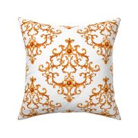 Baroque golden elements ornamental pattern