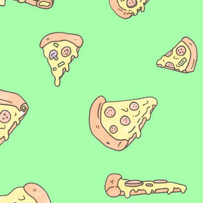 Pizza Cartoon Fabric, Wallpaper and Home Decor | Spoonflower