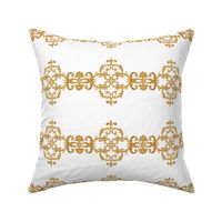 Baroque golden elements ornamental pattern