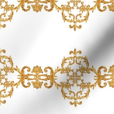 Baroque golden elements ornamental pattern