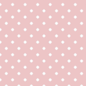 Abstract geometric white and pastel pink pattern