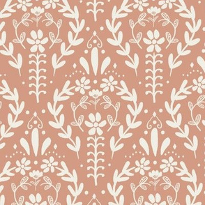 Diamond Floral-dusty coral