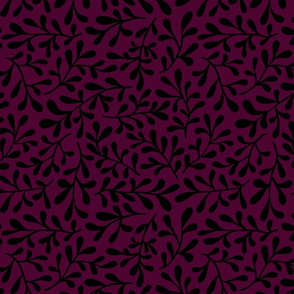 Leafy vines - gothic purple