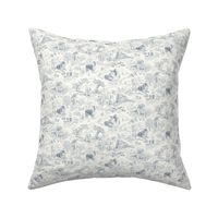 Country Dog Toile Grey Small