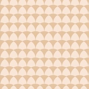 Classic small scallop pattern, minimalistic and geometric in in beige and cream summer colours