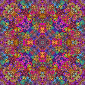 8" FLOWERS MISH MASH MANDALA 2 ALMOST FLAMBOYANT FALL PSMGE