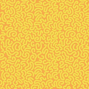 vermicular lines yellow on orange medium