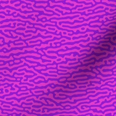wave or tree bark pattern, purple and hot pink - Turing pattern #5