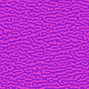 wave or tree bark pattern, purple and hot pink - Turing pattern #5