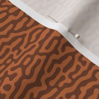 wave or tree bark pattern, copper and brown - Turing pattern #5