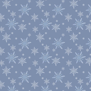 Christmas Snowfall Blue 