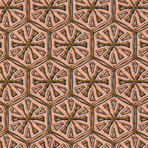 Archaic Hexagons-Pink
