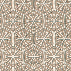 Archaic Hexagons-Taupe