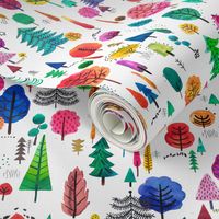 Colorful forest trees - Kids baby forest - Small