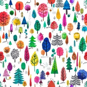 Colorful forest trees - Kids baby forest - Small
