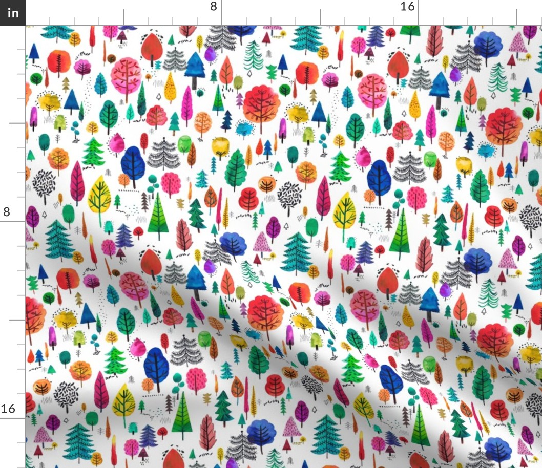 Colorful forest trees - Kids baby forest - Small