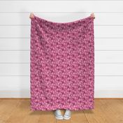 Ditsy Floral Cute small floral watercolor Hot pink
