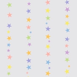 Pastel Rainbow Star Stripes