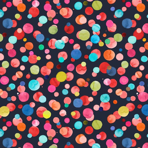 Festive dots Multicolor Navy