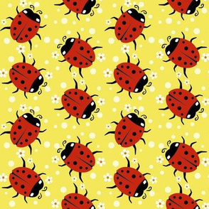 Ladybugs on Yellow - Large